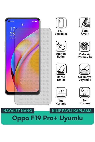 Milat Tech حافظة Oppo F19 Pro+ Hayalet Nano متوافقة مع طبقة حماية الشاشة مقاو...