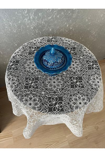 ZESA HOME Fiskos Tablecloth Tulle Laced Dowry Holder