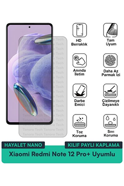 Milat Tech Xiaomi Redmi Note 12 Pro+ Ghost Nano Case Compatible Screen Protec...