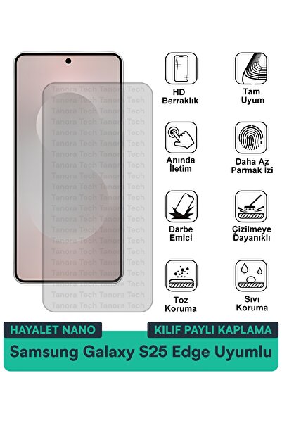 Milat Tech حافظة سامسونج جالاكسي إس25 إيدج هايلايت نانو متوافقة مع فيلم حماية...