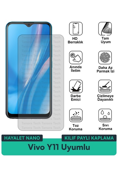 Milat Tech غطاء حماية نانو لهاتف فيفو Y11 متوافق مع فيلم حماية الشاشة مقاوم ل...