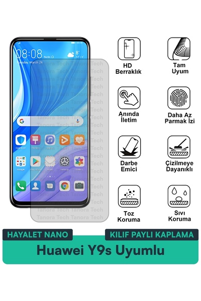 Milat Tech غطاء حماية نانو لهاتف هواوي Y9s متوافق مع فيلم حماية الشاشة مقاوم ...