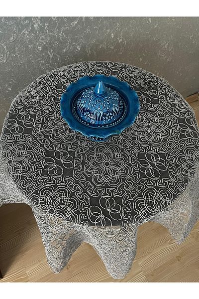 ZESA HOME Fiskos Tablecloth Tulle Laced Dowry Holder