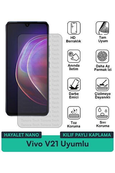 Milat Tech غطاء حماية نانو لهاتف فيفو V21 متوافق مع طبقة حماية الشاشة مقاومة ...