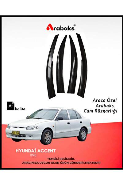 Arabaks Hyundai Accent 1998 Cam Rüzgarlığı 4'lü Takım (MUGEN TİP, DAYANIKLI M...