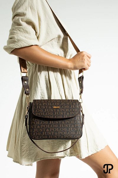 Just Polo Women's Brown Stylish and Convenient Shoulder Bag with Strap Suitable for Daily Use