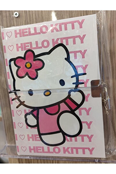 ada çanta kırtasiye Hardcover Hard Cover Locked Agenda Diary Multi-Purpose A5 Size Lined Notebook Hello Kitty Figure a