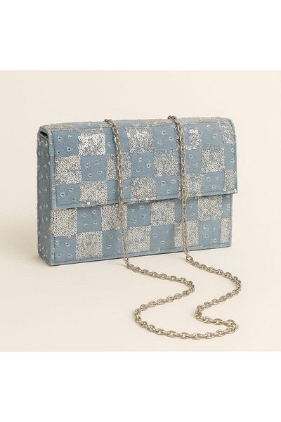 angel çanta aksesuar Accesoriu pentru geanta Angel Tesatura din denim cu paiete, geanta din denim cu lant