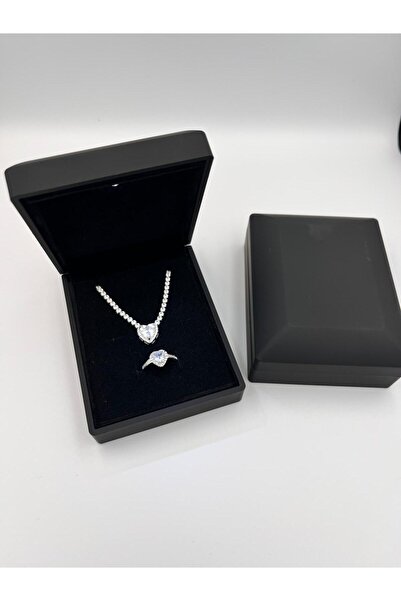 Sepetten Eve Işıklı Kutuda Gerçek Çelik Kalpli su yolu Kolye ve Kalpli Ciddi ...