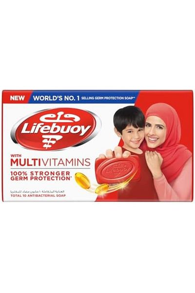 LİFEBUOY Bar Soap, Total 10, for 100% Stronger Germ Protection and Hygiene, 70g