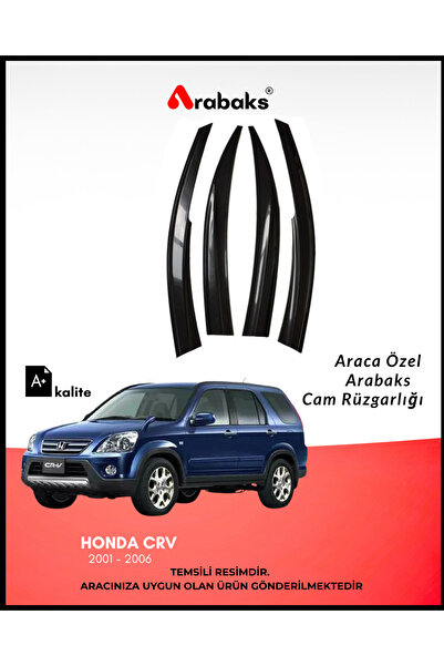 Arabaks Honda CRV 2001-2006 Cam Rüzgarlığı 4'lü Takım (MUGEN TİP, DAYANIKLI M...