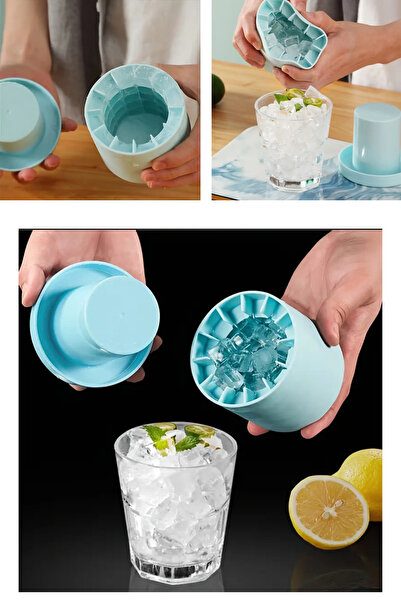 Shopura Mini Küp Silikon Buz Kalıbı - Mini Küplü Sunum - Buzluk