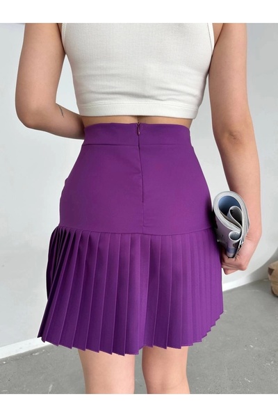 alluria Smk Shop Six Pleated Mini Skirt Purple S24705