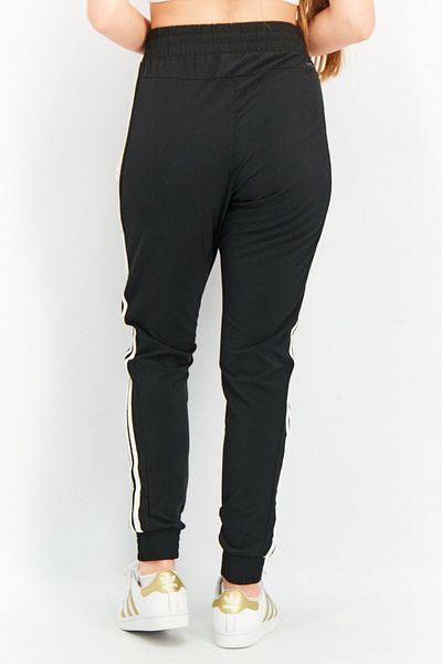 adidas Women Sportswear Fit 3 Stripe Training Track Pants, Black/White