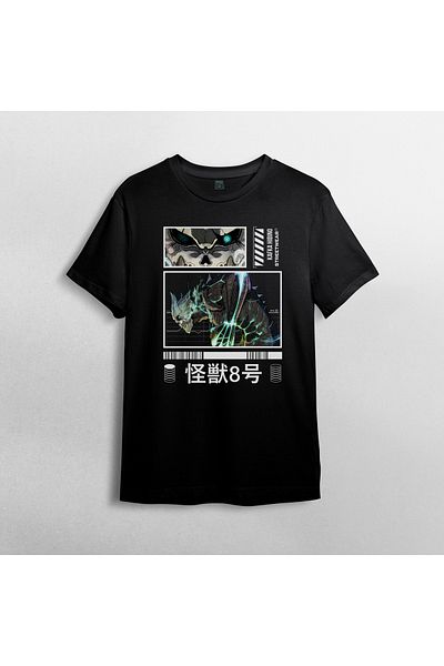 Pixxa Kaiju No 8 Unisex 100% Cotton Crew Neck T-Shirt Model 1