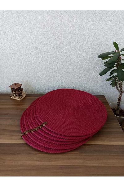 Naspar 6 Piece Fuchsia Color Supla Set, Modern American Service, Stylish Presentation Plate (32cm)