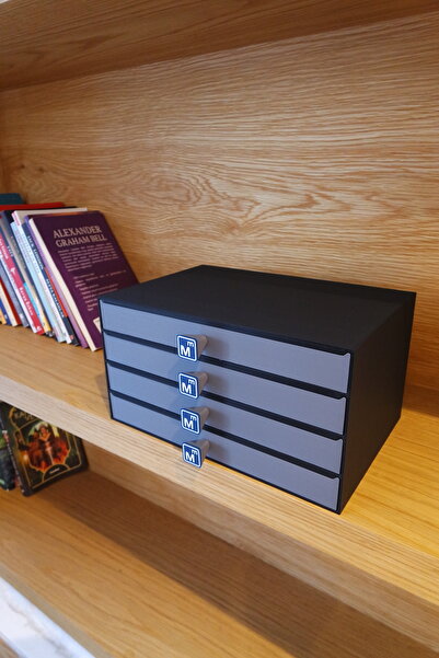 Toil Print منظم الختم المالي الإلكتروني للمحاسب المالي ذو 4 أدراج (108 MALI S...