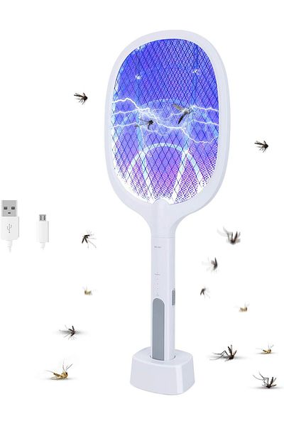 Generic Handheld Electric Fly Swatter, Powerful 2500 Volt Mosquito Killer Mosquitoes Lamp & Racket 2 i
