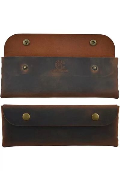 Mu Art Ahşap Messcollection Leather Pen Holder, Handmade Pen Holder Genuine Leather, Leather Small Pen Case – Business, Office