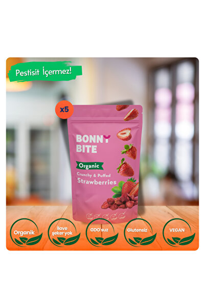 Bonny Bite Dried Crispy Strawberry Snacks 5 Pack (18Gr*5)