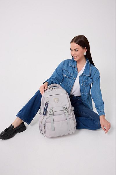 H&D COLLECTİON Unisex Satin Fabric Waterproof Quality School Travel Camping Backpack 2200