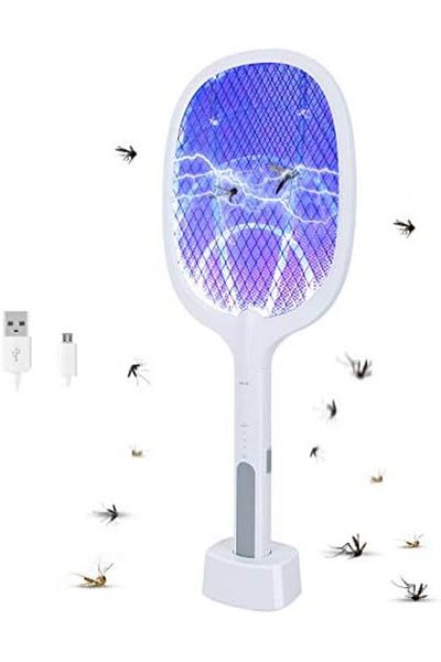 Generic Handheld Electric Fly Swatter, Powerful 2500 Volt Mosquito Killer Mosquitoes Lamp & Racket 2 i