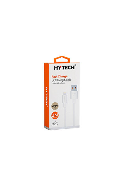 Hytech Hy-x99 3m 2.4a Usb To Lightning Beyaz Data Sarj Kablosu