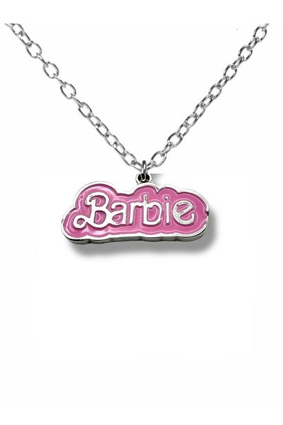 Herşey Nota Barbie Written Pink Figured Necklace – Stylish and Modern Jewelry with 60 cm Chain