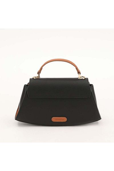 Levidor Black Camel Oval Women's Handbag
