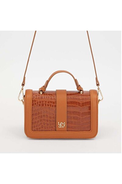 Levidor Taba Kroko Deri Kadın Rugan El Çantası