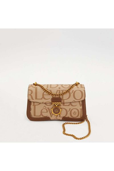 Levidor Premium Women's Crossbody Bag with Tan Chain Strap