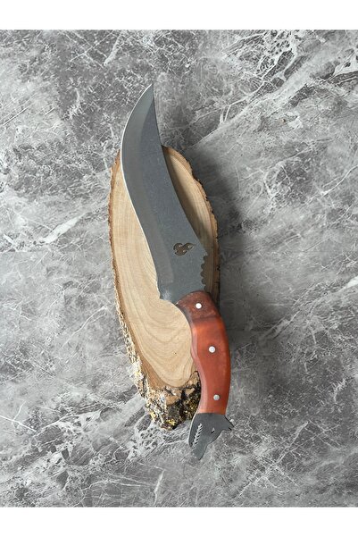 empressnaturalstone Alev Desenli & Kurt Başlı El Yapımı Avant-Garde Kamp Bıçağı
