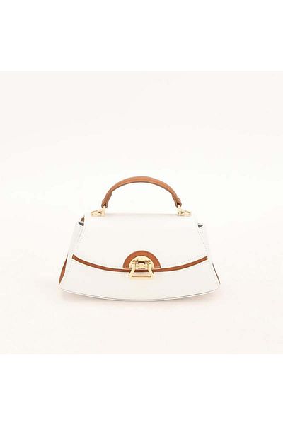 Levidor White Camel Oval Women's Handbag