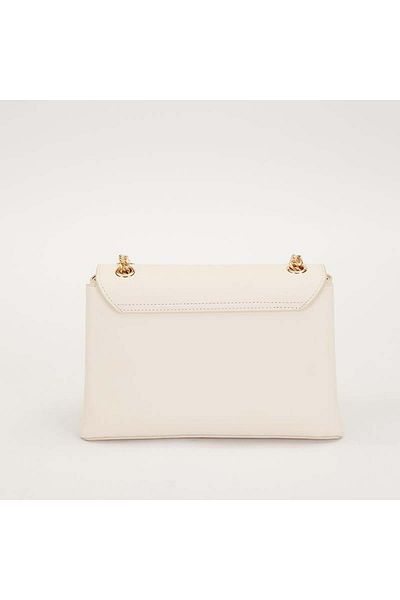 Levidor Women's Diamond Patterned Crossbody Bag with Cream Chain Strap