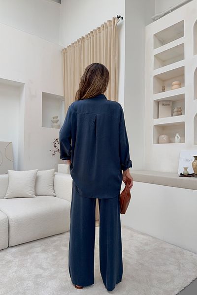 MİA NOURA Women's Tansel Fabric Lightweight Soft Fabric Pants