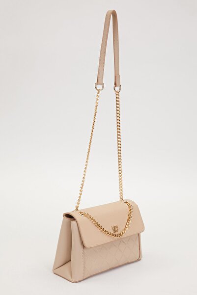 Levidor Vizon Zincir Askılı Kadın Baklava Desenli Çapraz Çanta