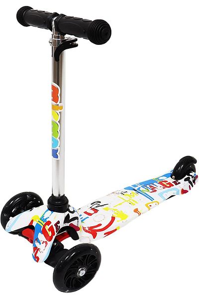 unbranded Micmax Kick Scooter 3 Wheels with Lighted Wheels - Adjusted Handbar from 52 to 69 cm