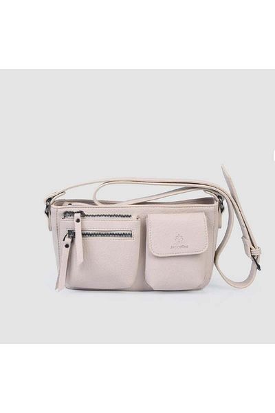 Jacquline Cream Uokrea Leather Women's Crossbody Bag