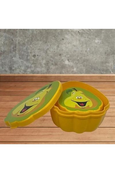 Mu Art Ahşap Buffer ®   Set of 2 Nesting Pear Model Storage and Nutrition Containers (550 ml + 250 ml)