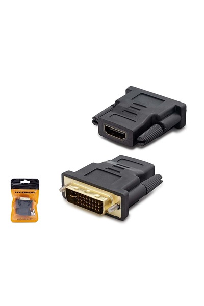 HADRON HDX1260 DVI-I 24+5 to HDMI Görüntü Dönüştürücü 1080p Siyah
