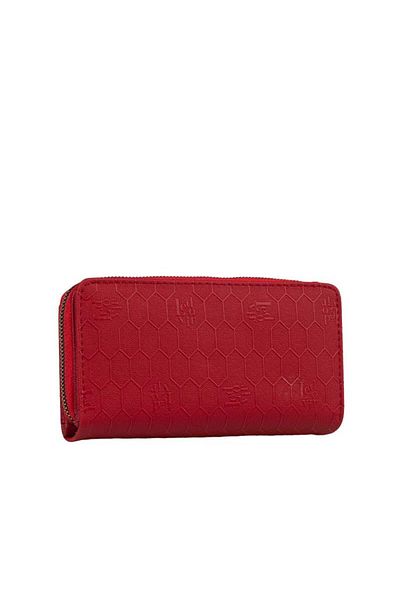 Levidor Women's Monogram Wallet with Red Cover