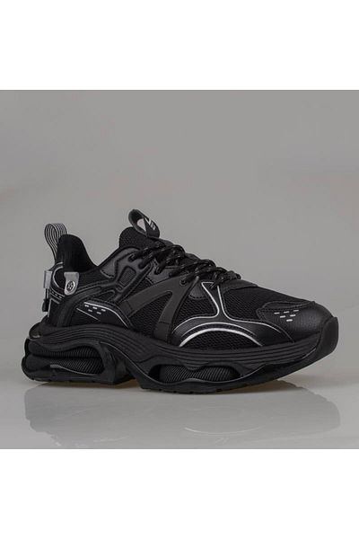 m2s Black Thick Sole Injection Men's Sports Shoes