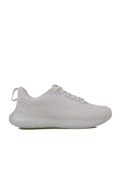 m2s White Nora Men's Textile Sneaker