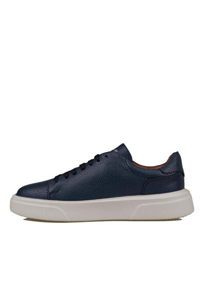 Lufian Lacivert Tommy Erkek Deri Sneaker