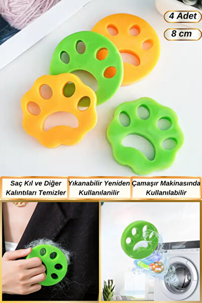 4 Adet Yapışkanlı Çamaşır Makinasında Kullanılabilir Tüy Toz Toplama Aparatı