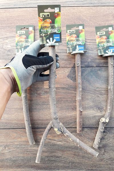 Vixpet Venty Set of 4 Natural Parrot Perches | Sultan, Monk, Lory, Budgie, Forpus, Lovebird, Kakariki - M527