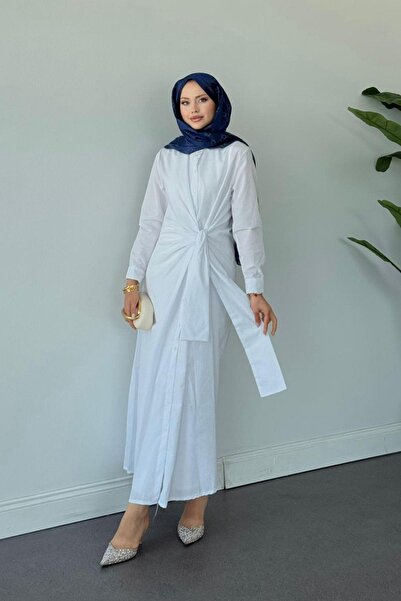 Hazamoda Рокля Happy Knotted БЯЛА