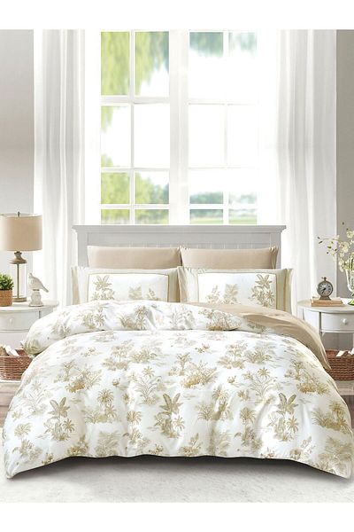 Donetella 6-Piece Printed Duvet Cover Set, King Size 220 x 240cm, Microfiber,( Without filler).