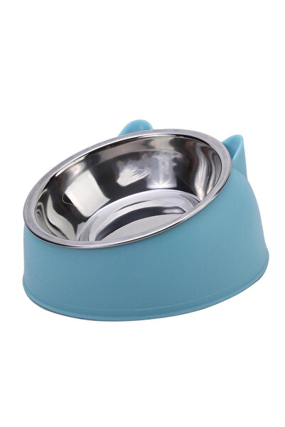 Choice وعاء طعام قطط أزرق مكون من قطعتين، وعاء طعام مائل مبتكر للقطط الصغيرة ...