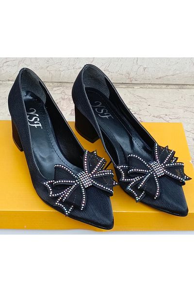 uğurtek Thick Heel Classic Evening Dress Women's Shoes